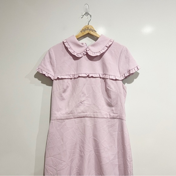 GAL MEETS GLAM Ruffle Trim Peter Pan Collar Dress - Picture 6 of 9